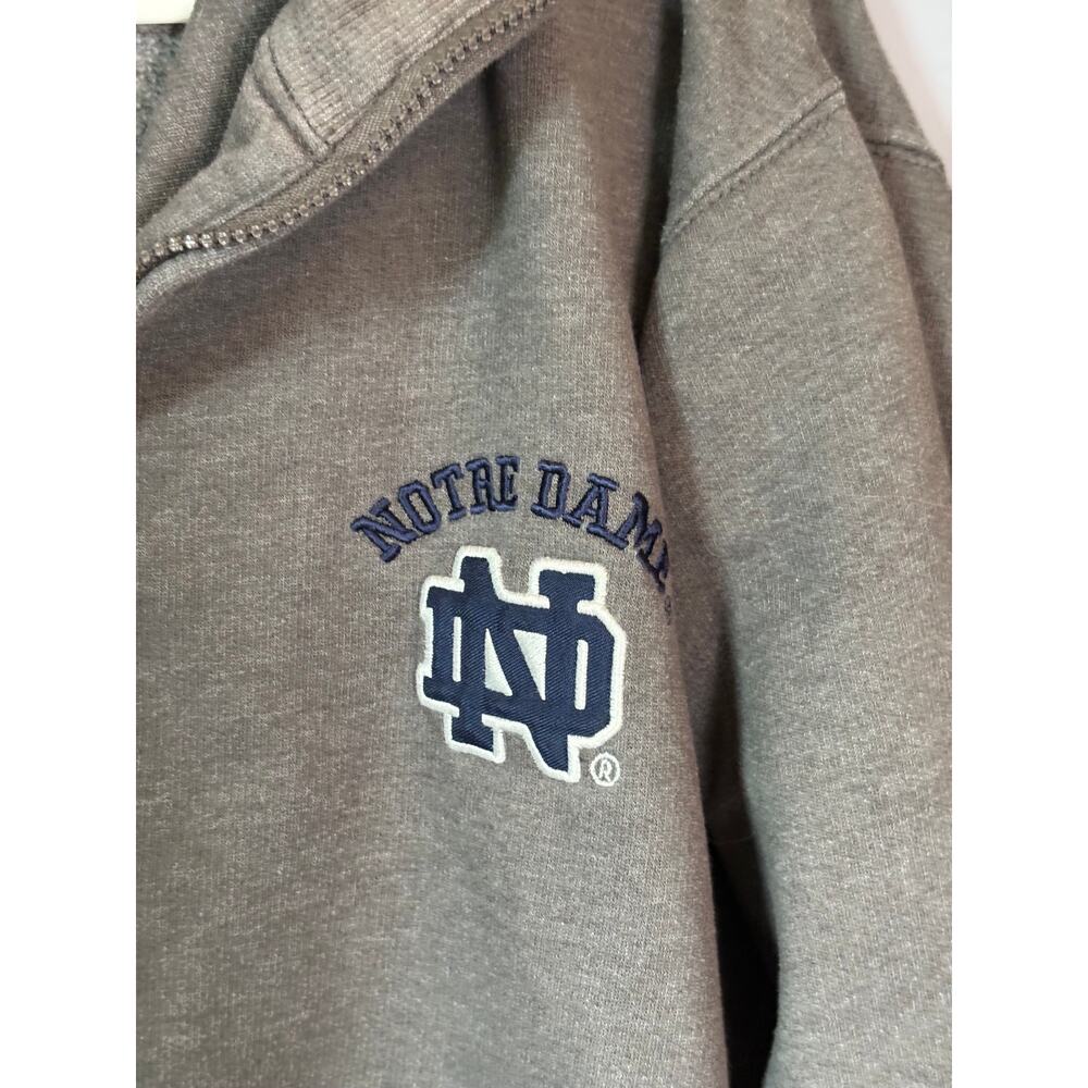 Notre Dame Gray Quarter Zip Sweatshirt Men’s Size XL Read - Picture 5 of 6